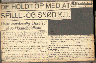 De holdt op med at spille og snd KH. D.12/2 1945