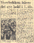 Oprykningskampen mod Skovbakken. D.18/3 1957
