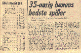 35-aarig banens bedste spiller. D.11/2 1957